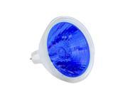EXT B BulbAmerica MR16 50w 12v Blue Color w Front Glass GU5.3 Halogen Bulb