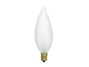 Sunlite 60 watt incandescent candelabra based flame tip chandelier bulb