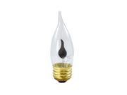 3w 120v Clear Flicker Flame lamp with Medium Base incandescent bulb