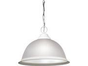1 Light 15 Pendant Frosted Prismatic Dome