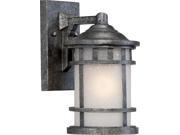 Manor 1 LT 6.5 Outdoor Wall Fixture w Frosted Seed Glass
