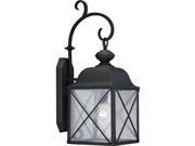 Wingate 1 LT 8 Outdoor Wall Fixture w Clear Seed Glass