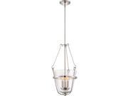 Latham 3 Light Pendant w Clear Seeded Glass Lamps Included