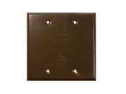 Two Gang Weatherproof Covers Blank Cover Bronze