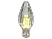 25 Pack 0.96W F15 Pure White Led Flame Replacement Christmas Light Bulb