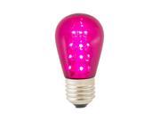 S14 LED Pink Transp Bulb E26 Nk Base
