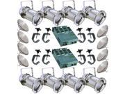 8 Silver PAR CAN 64 500PAR64 WFL Bulbs C Clamp 2 Dimmer