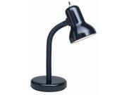Satco 20 inch Gooseneck Desk Table Lamp 1 Light Black