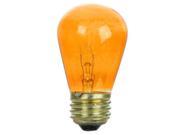 4PK SUNLITE 11w S14 Orange Transparent Sign lamp E26 Medium base