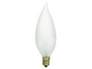 25 pcs. 25w Flame 130v Candelabra Base Frost Bulb
