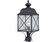 Wingate 1 LT Outdoor Post Fixture w Clear Seed Glass