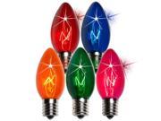 25 Bulbs C9 Twinkle Triple Dipped Transparent Multicolor 7 Watt lamp