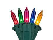 100 Multi Color Mini Lights Lamp Lock Green Wire 6 Spacing