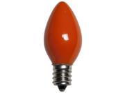25 Bulbs C7 Opaque Orange 5 Watt lamp