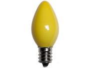 25 Bulbs C7 Opaque Yellow 5 Watt lamp