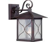 Vega 1 LT 9 Outdoor Wall Fixture w Clear Seed Glass
