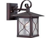 Vega 1 LT 6.5 Outdoor Wall Fixture w Clear Seed Glass