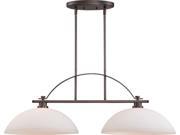 Bentley 2 Light Island Pendant w Frosted Glass