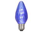 F15 Blue Plastic Flame LED E26 Bulb .96W