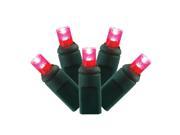 70 Magenta 5mm LED 35 ft. Green Wire Wide Angle Christmas Light Set