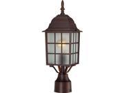 Adams 1 Light 17 Outdoor Post W Frosted Glass