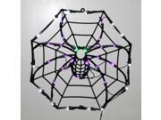 35 Lights 17x17in. Spider Web Window Led Decor Halloween Set