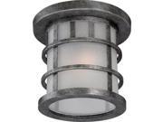 Manor 1 LT Outdoor Flush Fixture w Frosted Seed Glass