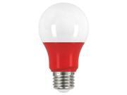 Satco S9642 2W LED Red A19 A Shape E26 120V Light Bulb