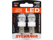 2 PK SYLVANIA ZEVO 7506 Red LED Automotive Bulb