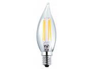Luxrite Antique Filament LED 4 Watt 4100K E12 Chandelier Clear Light Bulb