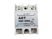 60A AGT SSR Solid State Relay 3 32V DC 24 380V AC 24V 380VDC