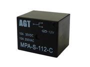 AGT Pack of 10 DC12V SL C 10A 250V 125V AC 10A 30V 28V 12V DC 5Pin Power Relay OEM
