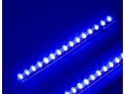 Blue 15cm 6 inch PVC LED Strip 15 LED Waterproof Flexible pre wired 2 Pack