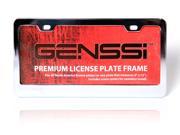 GENSSI License Plate Frame Cover with Screw Covers Chrome