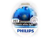 2x PHILIPS Diamond Vision H1 Halogen HID Headlight Light Bulb Pure White 5000K