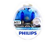 2x PHILIPS Diamond Vision 5000k Headlight Light Bulb H11 Authentic Germany