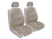 Beige Scottsdale Style Front Low Back Car Van Truck Seat Covers Set Universal