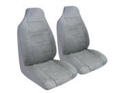 Gray Regal Style Front High Back Car Van Truck Seat Covers Set Universal