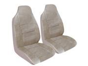 Beige Scottsdale Style Front High Back Car Van Truck Seat Covers Set Universal