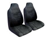 Charcoal Regal Style Front High Back Car Van Truck Seat Covers Set Universal