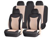 Speed Racing 184 Style Beige Black Complete Airbag Compatible Seat Covers Set Universal