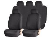 Speed Racing 184 Style Solid Black Complete Airbag Compatible Seat Covers Set Universal
