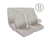 Beige Encore Style Complete Highback Front Rear Seat Covers Steering Wheel Cover Set Universal