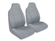 Gray Encore Style Front High Back Car Van Truck Seat Covers Set Universal