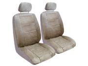Beige Regal Style Front Low Back Car Van Truck Seat Covers Set Universal