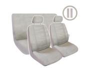Beige Encore Style Complete Lowback Front Rear Seat Covers Steering Wheel Cover 11pc Set Universal