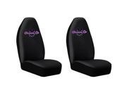 Cow Girl Up Logo Black Front High Back Seat Covers Set Universal Car Van Truck
