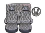 Tan Cheetah Animal Print Seat Covers Steering Wheel Cover 11pc Set Universal