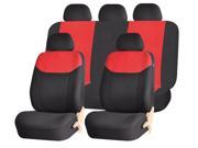 Elegant Style 186 Red Black Complete Airbag Compatible Seat Coers Set Universal