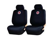 Black Fire Fighter Department Logo Front Low Back Seat Covers Set Universal